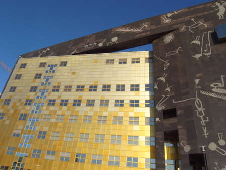 Golden building. The new building of the State Hermitage Museum. St. Petersburg.のeditorial素材