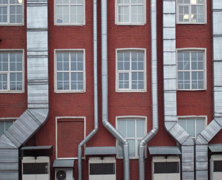 The industrial look. Industrial ventilation for the administrative building.のeditorial素材