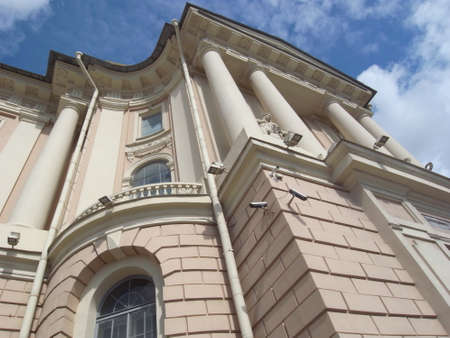 The building of the Art Academy in St. Petersburg. Petersburg. The building, parts of the facade and decor.のeditorial素材