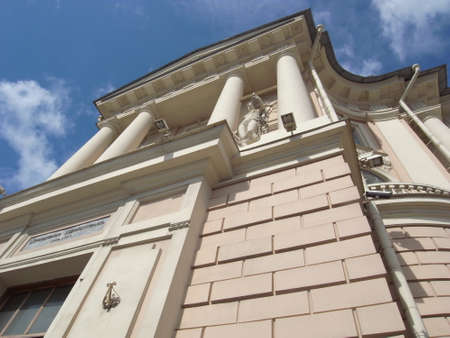 The building of the Art Academy in St. Petersburg. Petersburg. The building, parts of the facade and decor.の写真素材