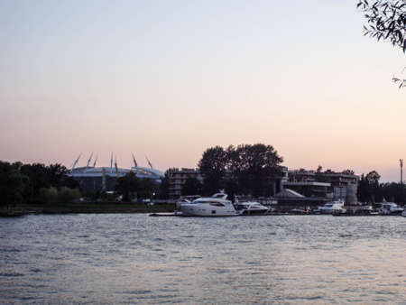 Sunset on the Gulf of Finland.の写真素材