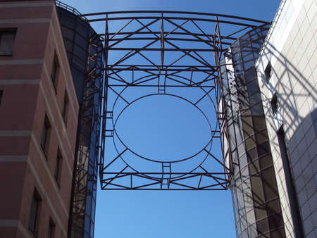 A variety of modern architecture. Residential architecture, new quarters.の写真素材