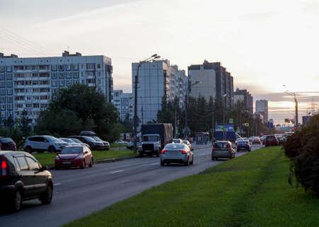 Types of streets of the city. Petersburg.のeditorial素材