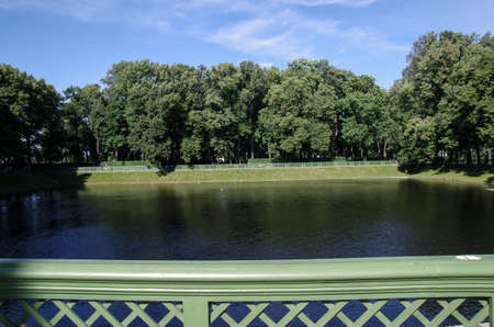 Summer Park. Quiet place in the city.の写真素材