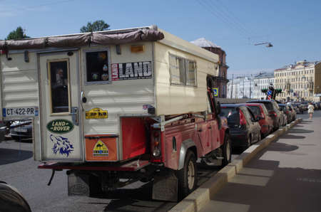 The machine for long voyages. House on wheels.のeditorial素材