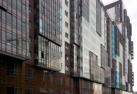 A variety of modern architecture. Residential architecture, new quarters.のeditorial素材