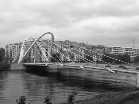 The cable-stayed bridge in the north of St. Petersburg. Petersburg.の写真素材