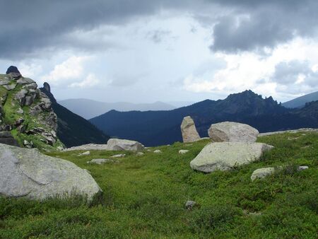 Storm in the mountainsの写真素材
