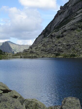A lake in the high mountainsの写真素材