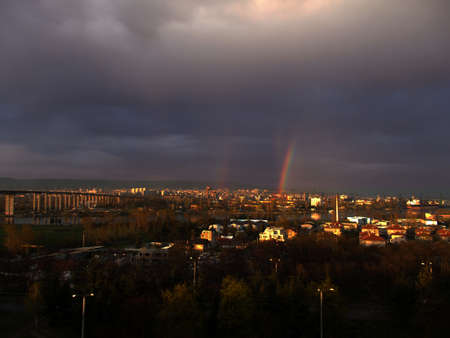 Triple rainbowの写真素材