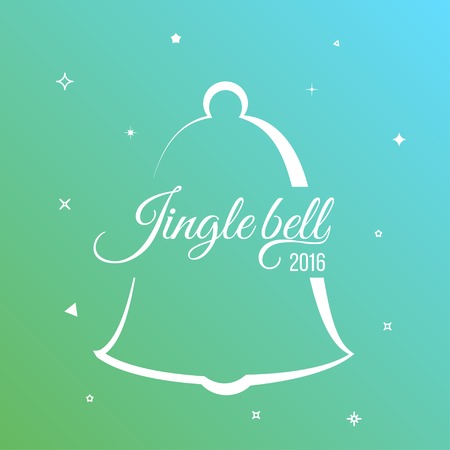 Design Illustration Concepts Jingle bell with Style Typography. Vector Illustration. Concepts Web Banner and Printed Materials. Trendy and Beautiful. Flat elements.のイラスト素材