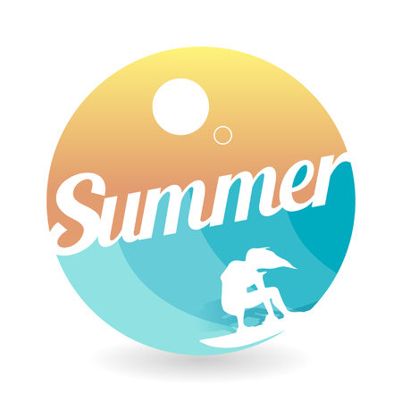Design Illustration Concepts Summer icon with Style Typography. Vector Illustration. Concepts Web Banner and Printed Materials. Trendy and Beautiful. Polygonal Vector Backgroundのイラスト素材