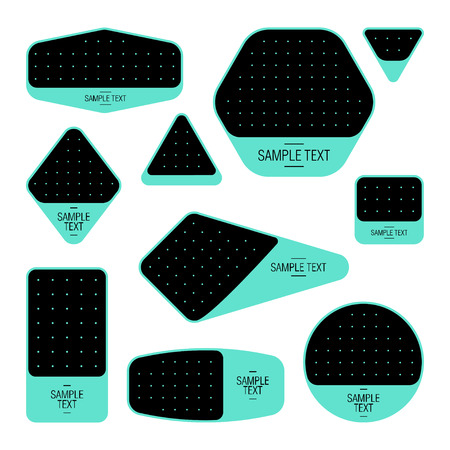 Collection of text cards, notes, stickers, labels, tags with cute ornament illustrations. Template for scrapbooking, wrapping, notebooks, notebook, diary, decals, school accessoriesのイラスト素材