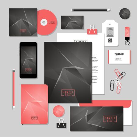 Corporate identity business set design.のイラスト素材
