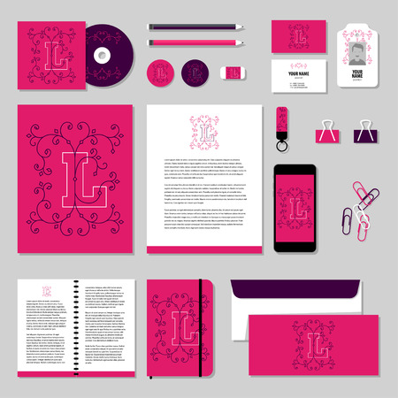 Corporate identity business set design.のイラスト素材