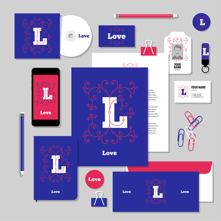 Corporate identity business set design.のイラスト素材