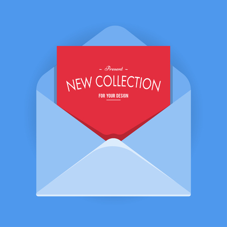 New collection Blank Envelope Isolated. Ready For Your Design. Product Packing. Vector Illustration. EPS10のイラスト素材