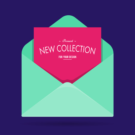 New collection Blank Envelope Isolated. Ready For Your Design. Product Packing. Vector Illustration. EPS10のイラスト素材