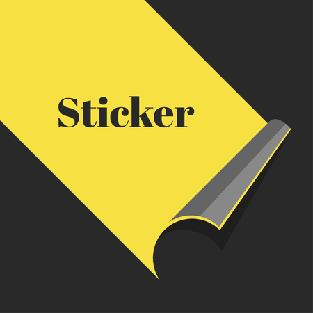 Sticker background with yellow and gray colorのイラスト素材