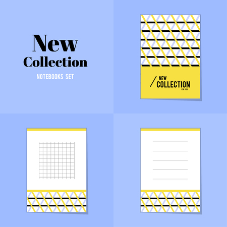 Collection Rhombus and square shape notebooks, stickers, labels, tags. Template for scrapbooking, wrapping, notebooksのイラスト素材