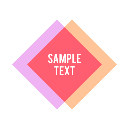 Rhombus and square shape with sample text. Abstract Rhombus Geometric Background. Modern Geometric. Rhombus Design Templateのイラスト素材