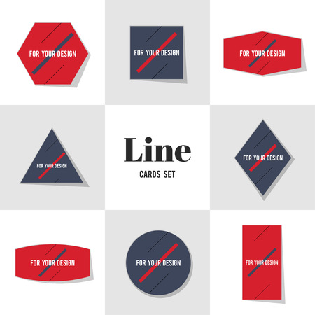 Collection Diagonal Line for Your Design cards, notes, stickers, labels, tags. Template for scrapbooking, wrapping, notebooksのイラスト素材