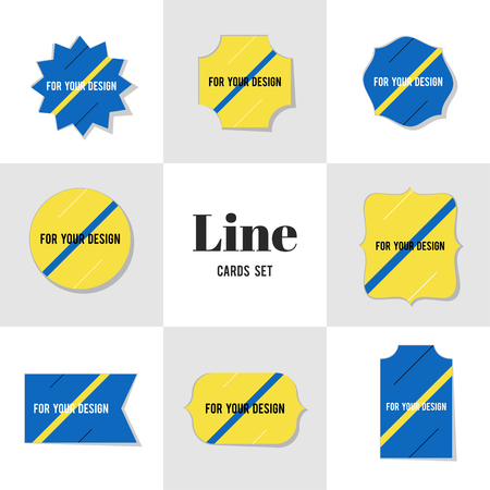 Collection Diagonal Line for Your Design cards, notes, stickers, labels, tags. Template for scrapbooking, wrapping, notebooksのイラスト素材