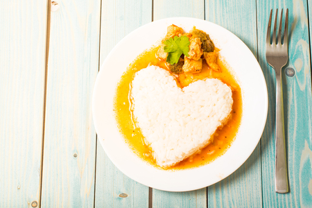 proper nutrition, rice with vegetablesの写真素材