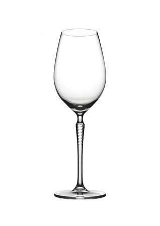 Empty wine glass on white background. Perfect for bar and restaurantの写真素材