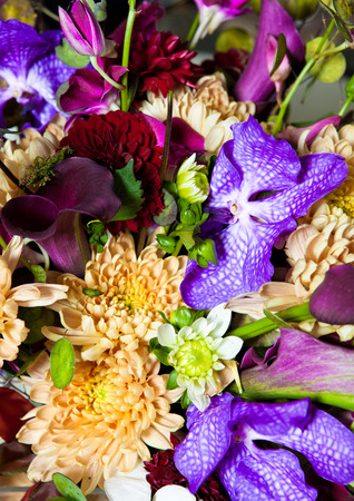 Flowers bouquet mix with different colors. Different type of flowers. Very colorful imageの写真素材