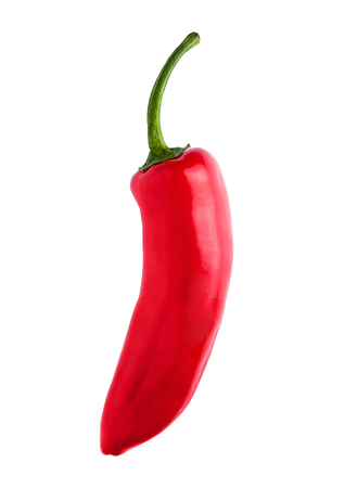 Red hot pepper isolated on white background. Raw foodの写真素材