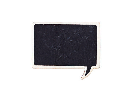 black empty square wooden card white isolated backgroundの写真素材