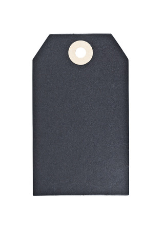 black empty card wooden for text idea on white isolated backgroundの写真素材