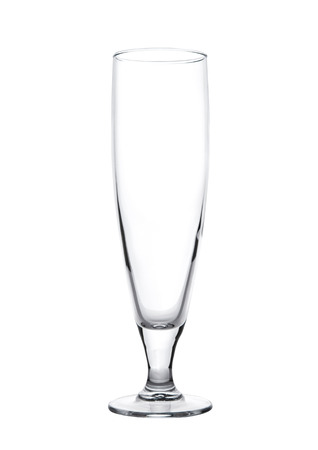 Empty beer glass isolated on white backgroundの写真素材