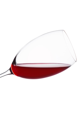 Red wine glass isolated on white background. Still lifeの写真素材