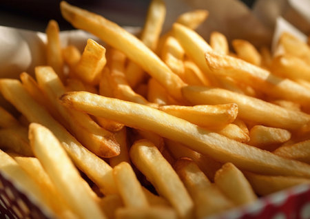 Potato chips fast food french fries.AI Generative.の素材