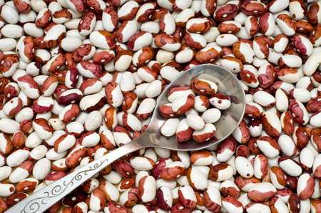 Dried haricot background, close-up, cooking ingredients