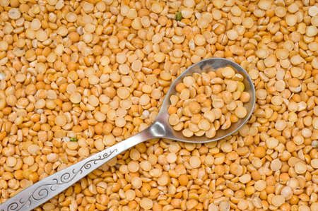 Dried-up  split peas background, close-up, cooking ingredientsの写真素材