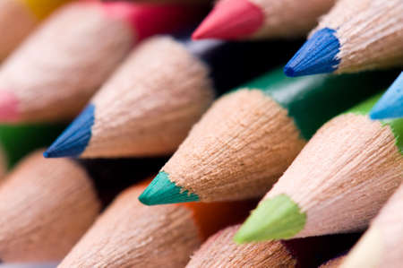 Close-up image of multicolor pencils backgroundの写真素材
