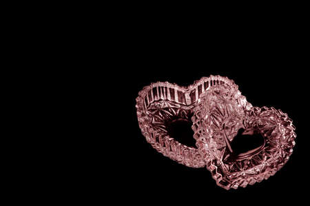 Two hearts - Valentine background with heartsの写真素材