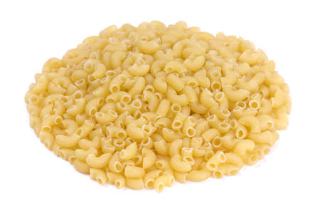 Different italian pasta over white. Italian food background.の写真素材