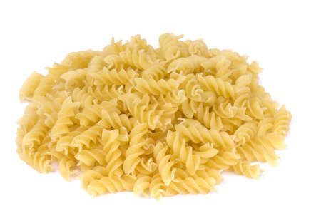 Different italian pasta over white. Italian food background.の写真素材