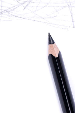 Close-up image of pencil on paper backgroundの写真素材