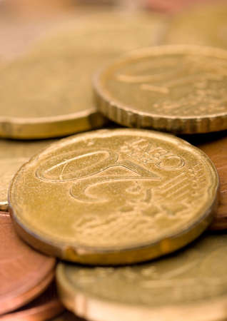 Heap of coins, backgroundの写真素材
