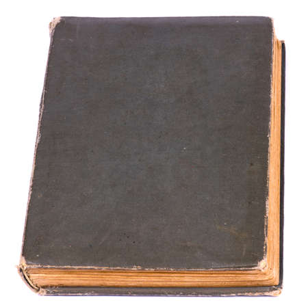 Old book cover with clipping path - isolated on white backgroundの写真素材