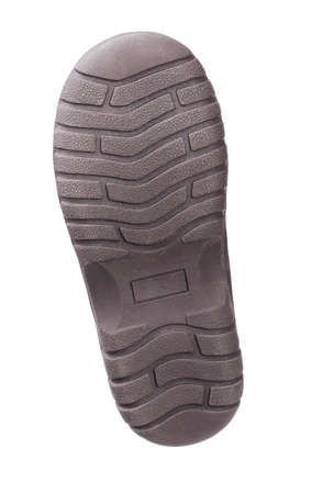 Dark sole of boot for backgrounds or texturesの写真素材