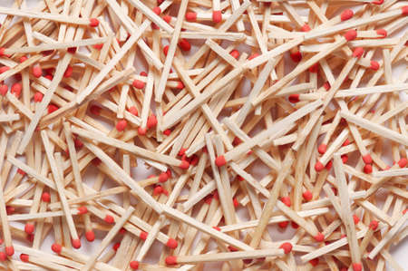 Many new matches in random spread for backgroundの写真素材