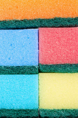Five multicolour kitchen sponges for ware washing