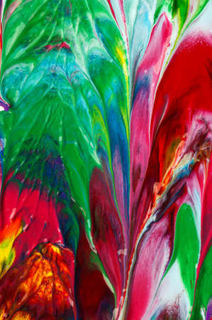 Picture, abstract painted canvas as multicolor backgroundの写真素材