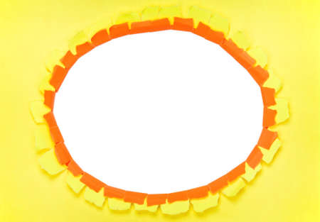 Colorful torn paper background with space for your messageの写真素材